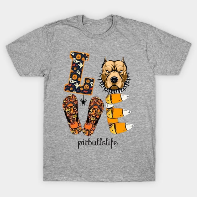 Pitbull Love T-shirts T-Shirt by Him